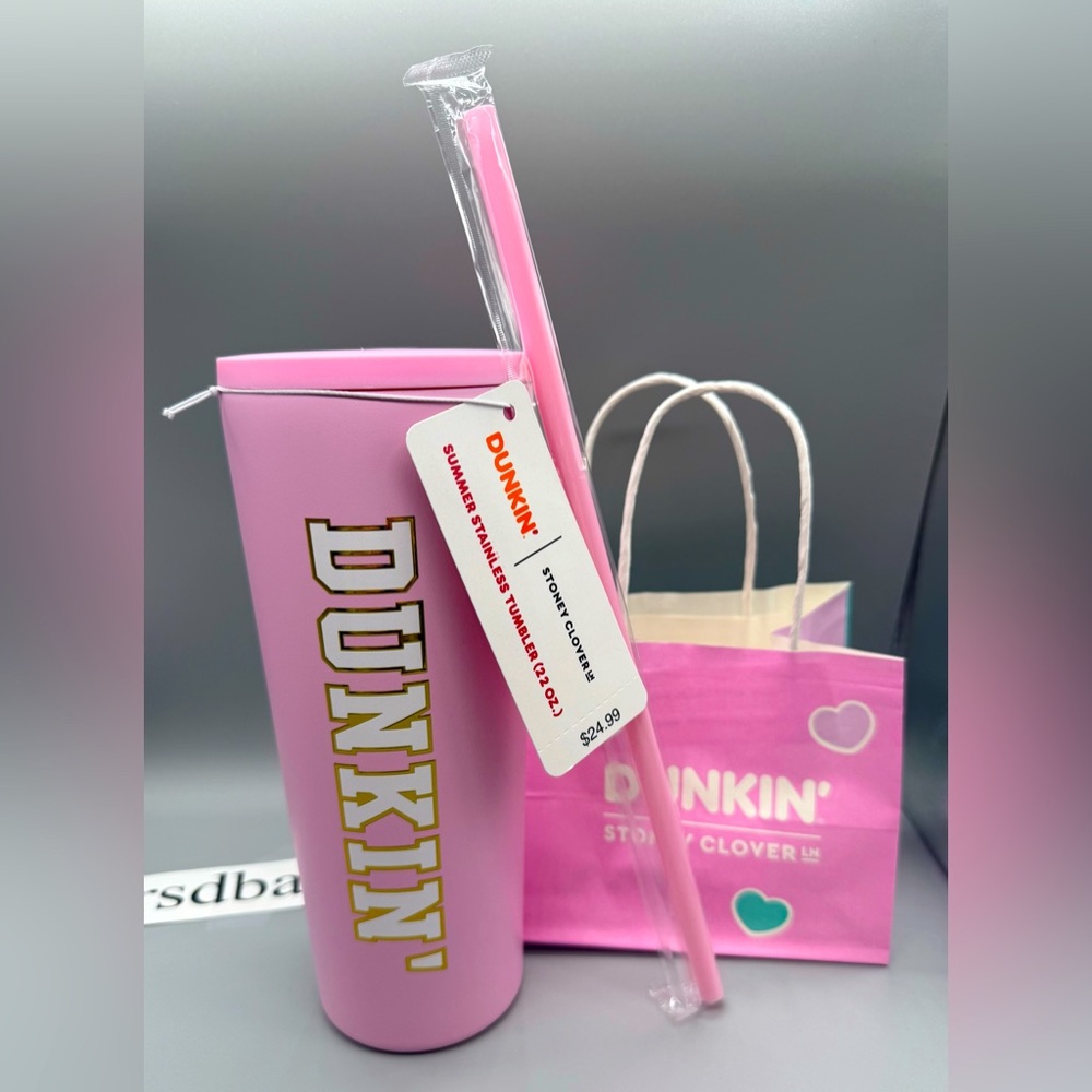 2025 Dunkin' Stoney Clover Stainless Tumbler 22oz / PINK / NWT